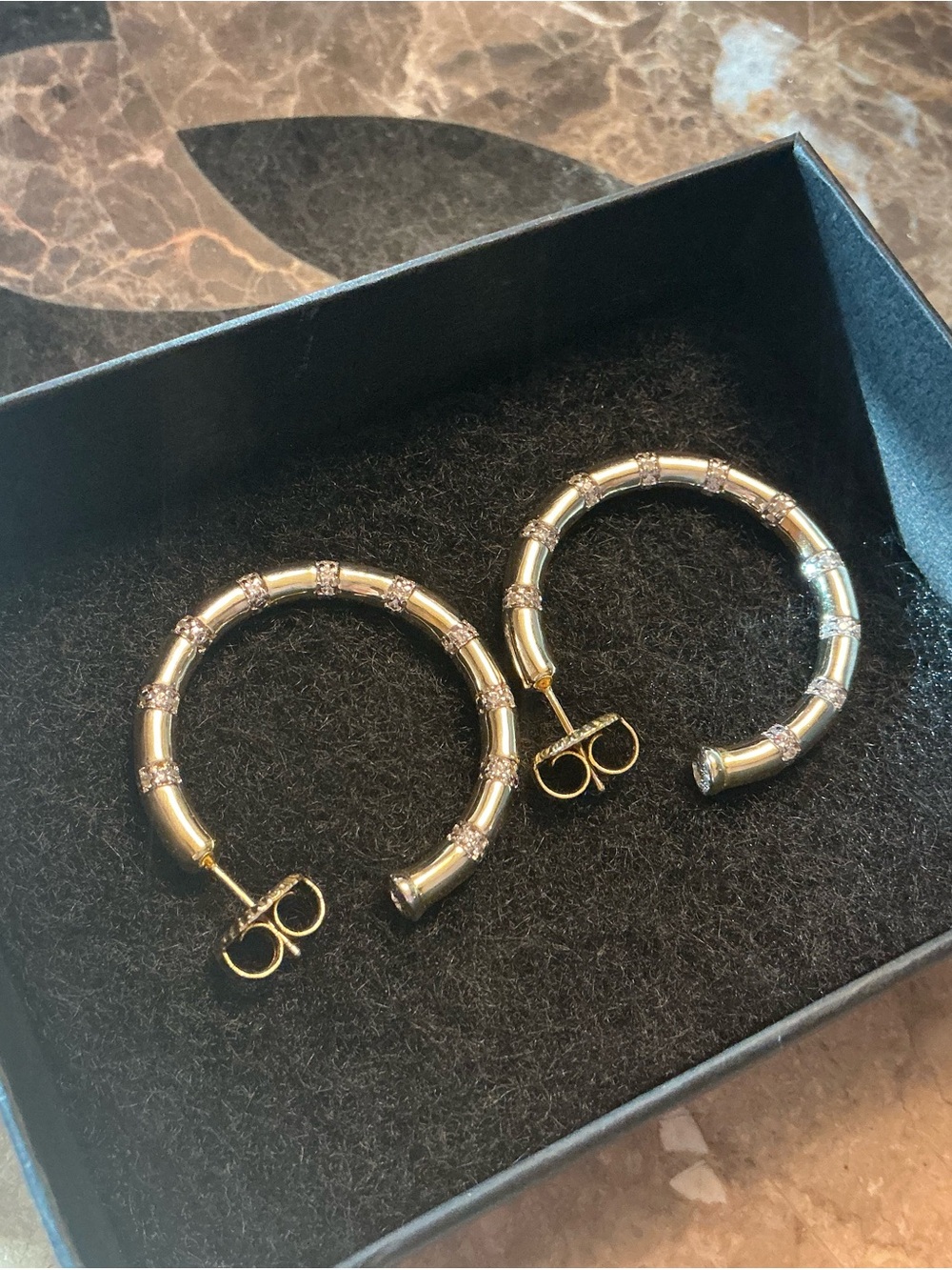 FREIDA ROTHMAN GOLD VERMEIL HOOPS
